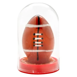 Set de prezervative decorative, pictate manual, minge de rugby, Roz
