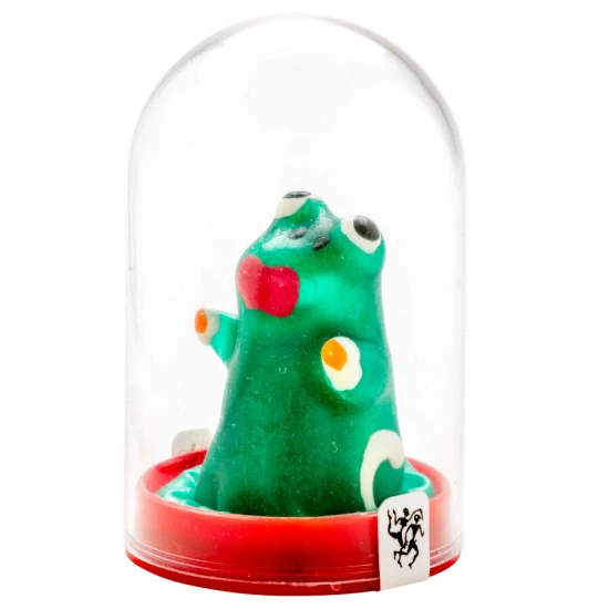 Prezervative decorative pictate manual, Model broască, Roz