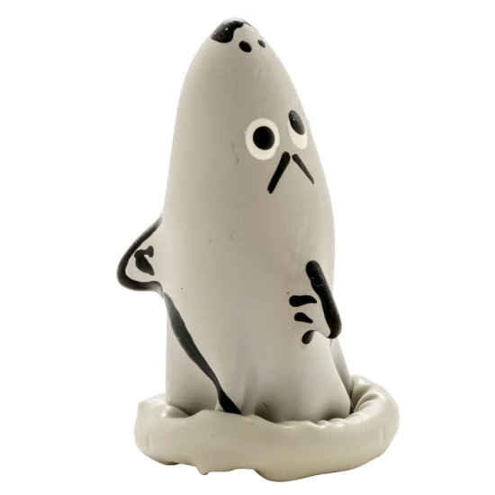 Set de prezervative novelty pictate manual, model rechin, Culoare