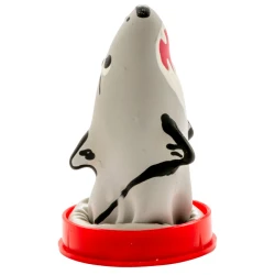 Set de prezervative novelty pictate manual, model rechin, Culoare