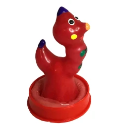 Set de prezervative decorative pictate manual, Model vierme
