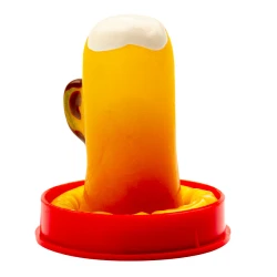 Set de prezervative novelty pictate manual, pahar de bere