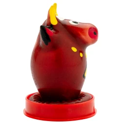 Set de prezervative cu design pictat manual, model Bull, Roz