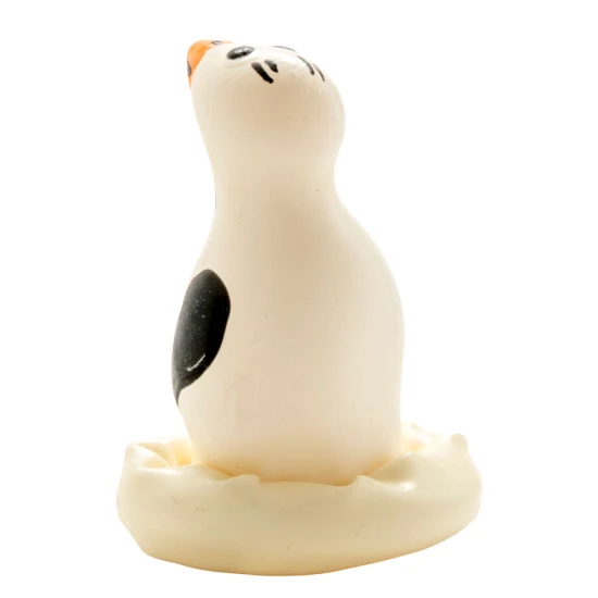 Set de prezervative decorative pictate manual, model Pinguin