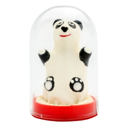 Set de prezervative decorative pictate manual, model Panda, Roz/Negru