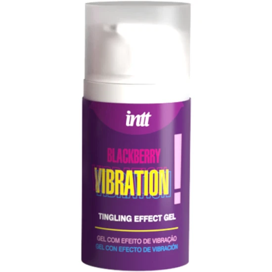 Gel intim vibrant lichid - Blackberry, 15 ml, Negru