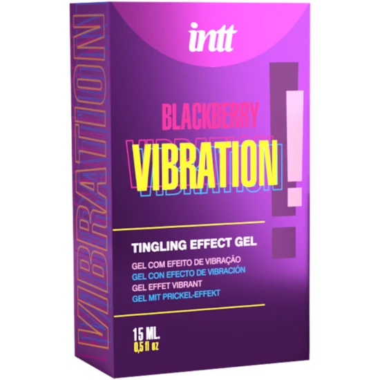 Gel intim vibrant lichid - Blackberry, 15 ml, Negru