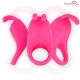 Brad premium cu inel vibrator din silicon, reîncărcabil, Roz