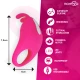Brad premium cu inel vibrator din silicon, reîncărcabil, Roz