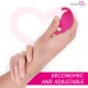 Brad premium cu inel vibrator din silicon, reîncărcabil, Roz