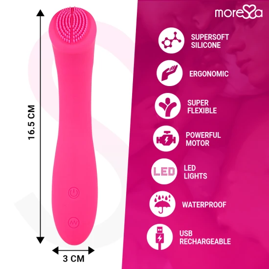 Celso Premium, vibrator cu silicon premium, reîncărcabil, roz