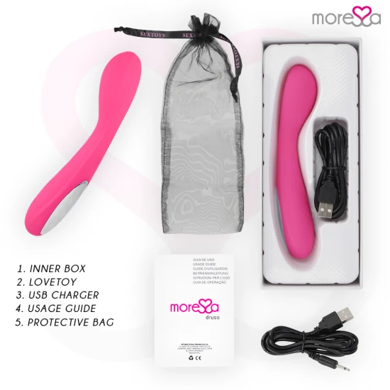Vibrator tip Druso, silicon premium, reîncărcabil