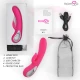 Vibrator tip iepuraș cu aspirație clitoridiană, silicon premium, Negru