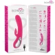 Vibrator tip iepuraș cu aspirație clitoridiană, silicon premium, Negru