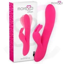 Ethan Premium, vibrator cu silicon premium, reîncărcabil, Roz