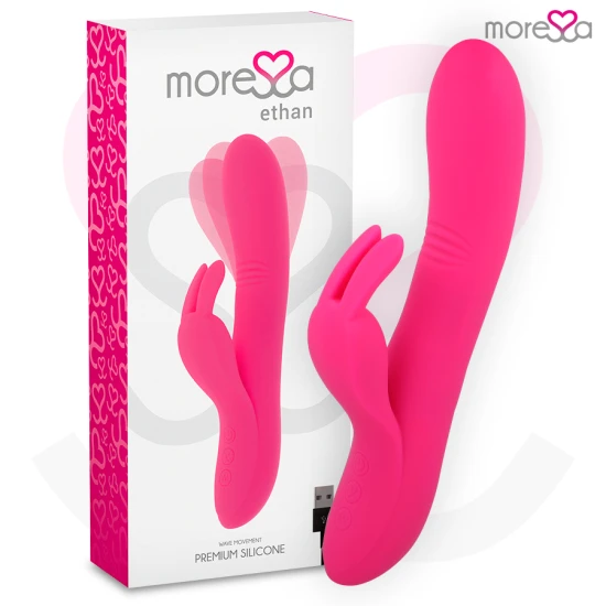 Ethan Premium, vibrator cu silicon premium, reîncărcabil, Roz