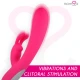 Vibrator tip iepuraș, silicon premium, reîncărcabil, Roz