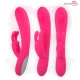 Vibrator tip iepuraș, silicon premium, reîncărcabil, Roz