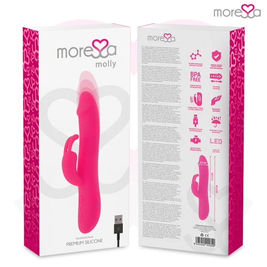 Vibrator tip iepuraș premium din silicon, reîncărcabil, pentru stimulare clitoridiană