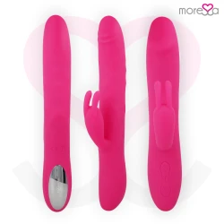 Vibrator tip iepuraș premium din silicon, reîncărcabil, pentru stimulare clitoridiană
