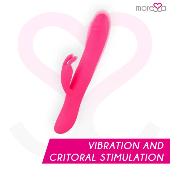 Vibrator premium cu rotație multiplă, Roz