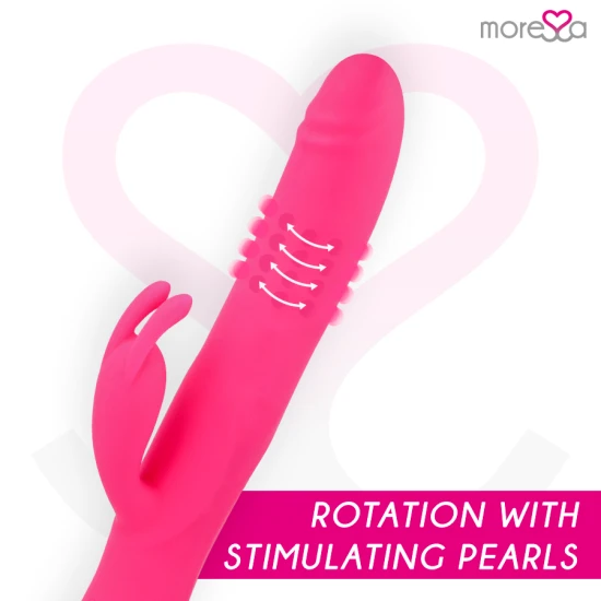 Vibrator premium cu rotație multiplă, Roz