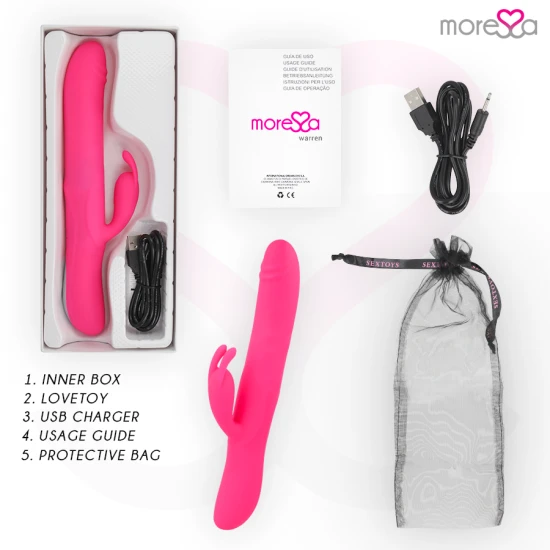 Jucărie sexuală tip vibrator premium reîncărcabil din silicon, Roz