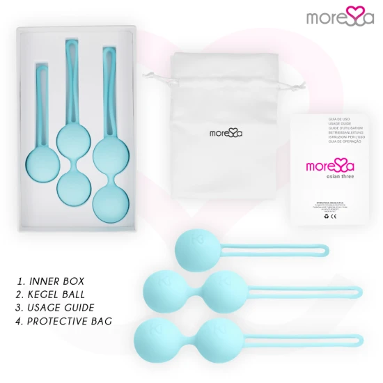 Set premium bile vaginale OSIAN, Turquoise