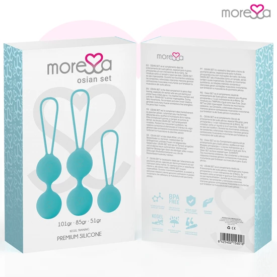 Set premium bile vaginale OSIAN, Turquoise