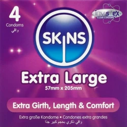 Set de 4 prezervative Premium Extra Large, Roz