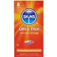 Prezervative Tip Ultra Subțiri, Pachet 8, Negru