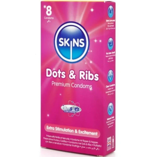 Prezervative Model Dots & Ribs, Roz