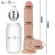 Dildo realist multifuncțional cu vibrații, silicon, negru, 22 cm