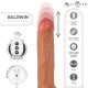 Dildo realist multifuncțional cu vibrații, silicon, negru, 22 cm