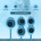 CHARLI - Set bile Kegel, Ocean Blue