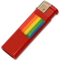 BRICHETĂ, ROȘU APRINS CU STEAG LGBT