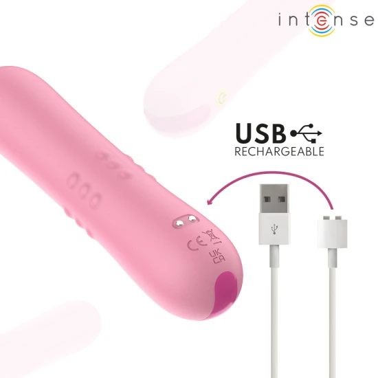 INTENSE - Vibrator tip bilă rulantă, Roz