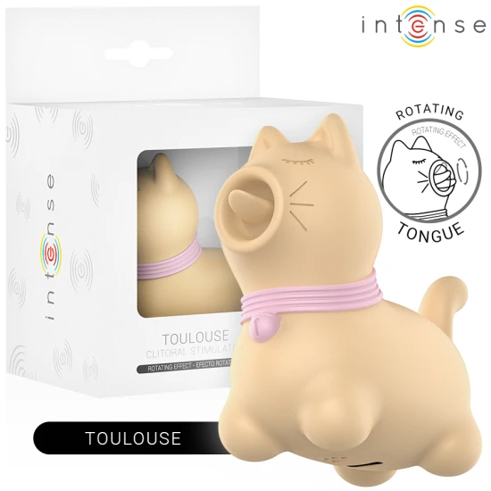 STIMULATOR INTENSE - TOULOUSE, cu limbă rotativă la 360°, Galben