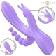 Vibrator Triple MIKO - Stimulator Vaginal, Clitoral și Anal, Mov, 7 Vibrații