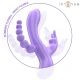 Vibrator Triple MIKO - Stimulator Vaginal, Clitoral și Anal, Mov, 7 Vibrații