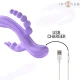 Vibrator Triple MIKO - Stimulator Vaginal, Clitoral și Anal, Mov, 7 Vibrații