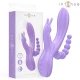 Vibrator Triple MIKO - Stimulator Vaginal, Clitoral și Anal, Mov, 7 Vibrații