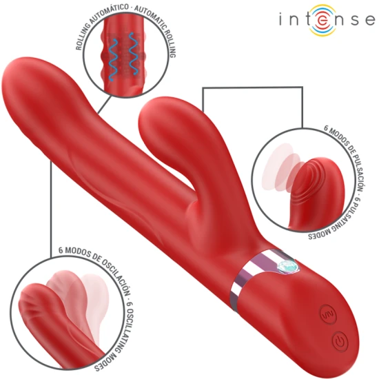 INTENSE - LELE Vibrator multifunctional, Rotating & Oscillation & Stimulation, Roz