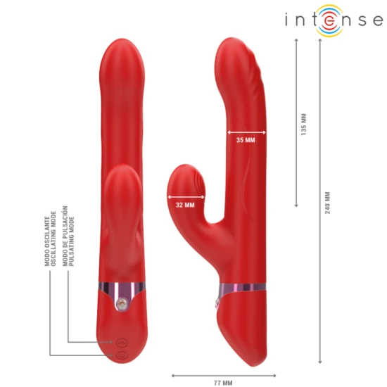 INTENSE - LELE Vibrator multifunctional, Rotating & Oscillation & Stimulation, Roz