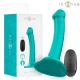 INTENSE - Vibrator cu ventuză, Albastru, Telecomandă, 10 moduri de vibrații