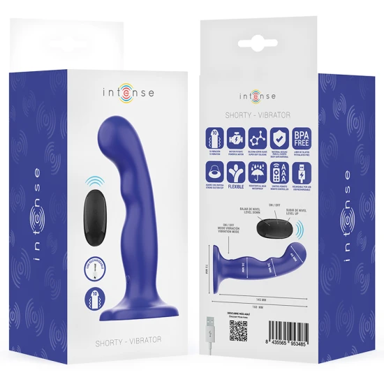 INTENSE - Vibrator tip Shorty, albastru
