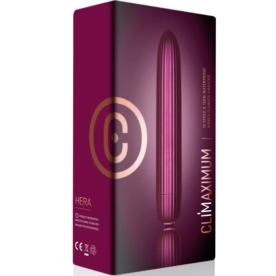 HERA - Vibrator tip glonț texturat, Roz