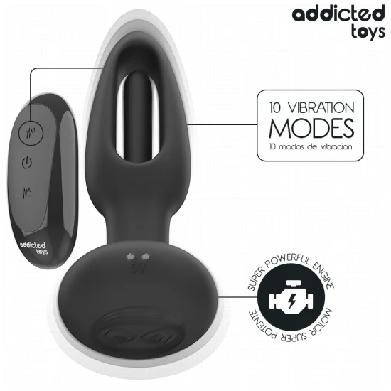 Plug anal cu limbă vibratoare și telecomandă