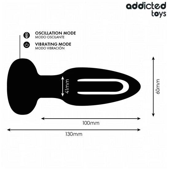 Plug anal cu limbă vibratoare și telecomandă
