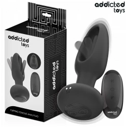 Plug anal cu limbă vibratoare și telecomandă